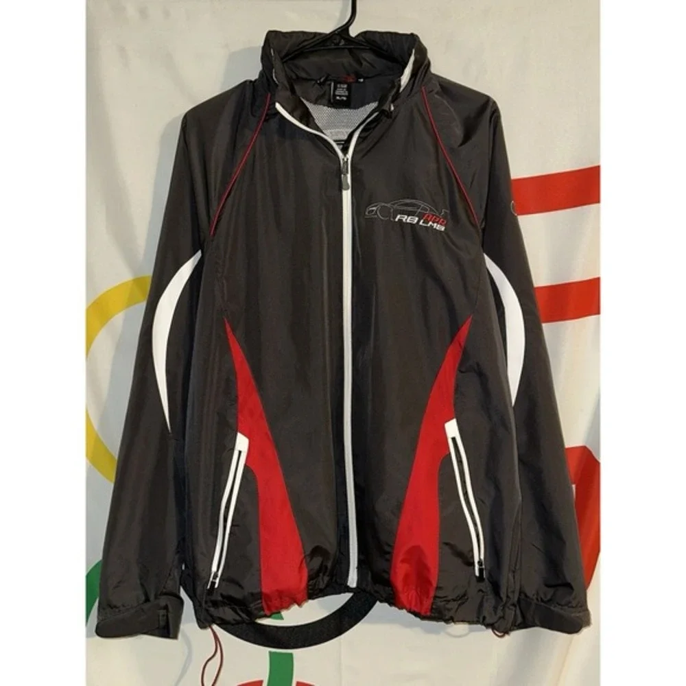 Northend Sport Audi R8 APR LMS Jacket Womens XL Gray Full Zip‎ Rain Windbreaker